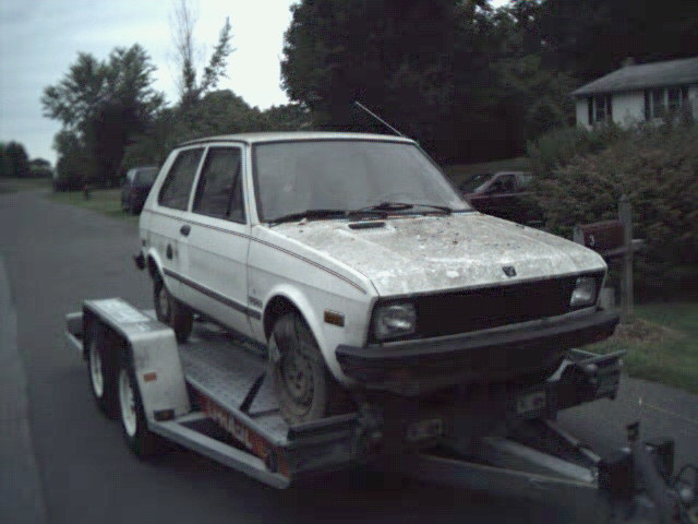 Yugo on the tow-truck