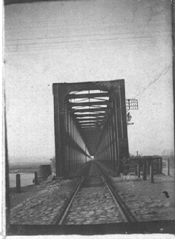 Old railroad bridge in Novi Sad destroyed in WW II